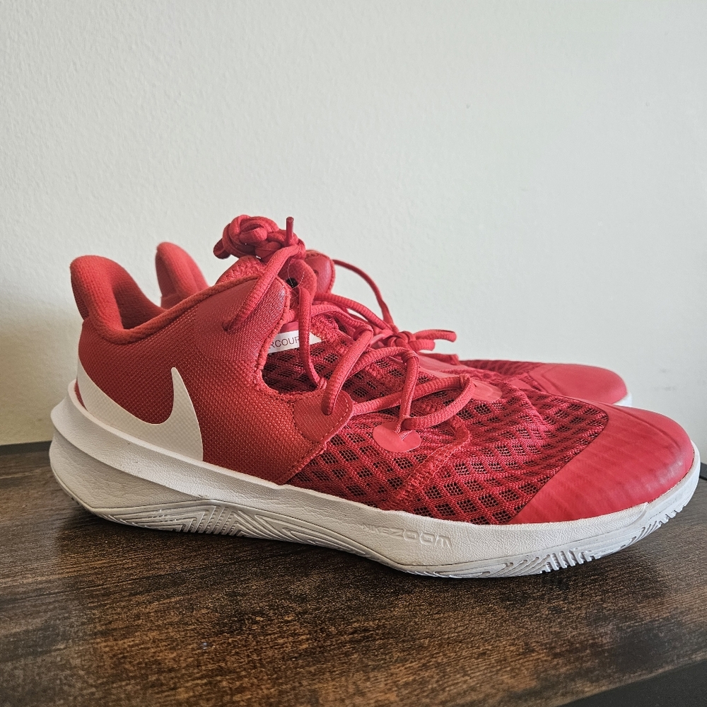 Nike Court Women's HyperSpeed Volleyball Shoes Sneakers Red Size 8.5